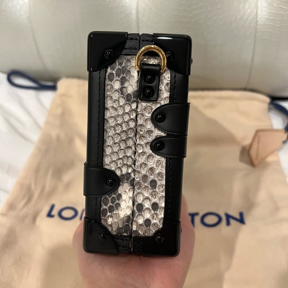 NEW LOUIS VUITTON PETITE MALLE HANDBAG PYTHON GOLD HARDWARE - Picture 16 of 16